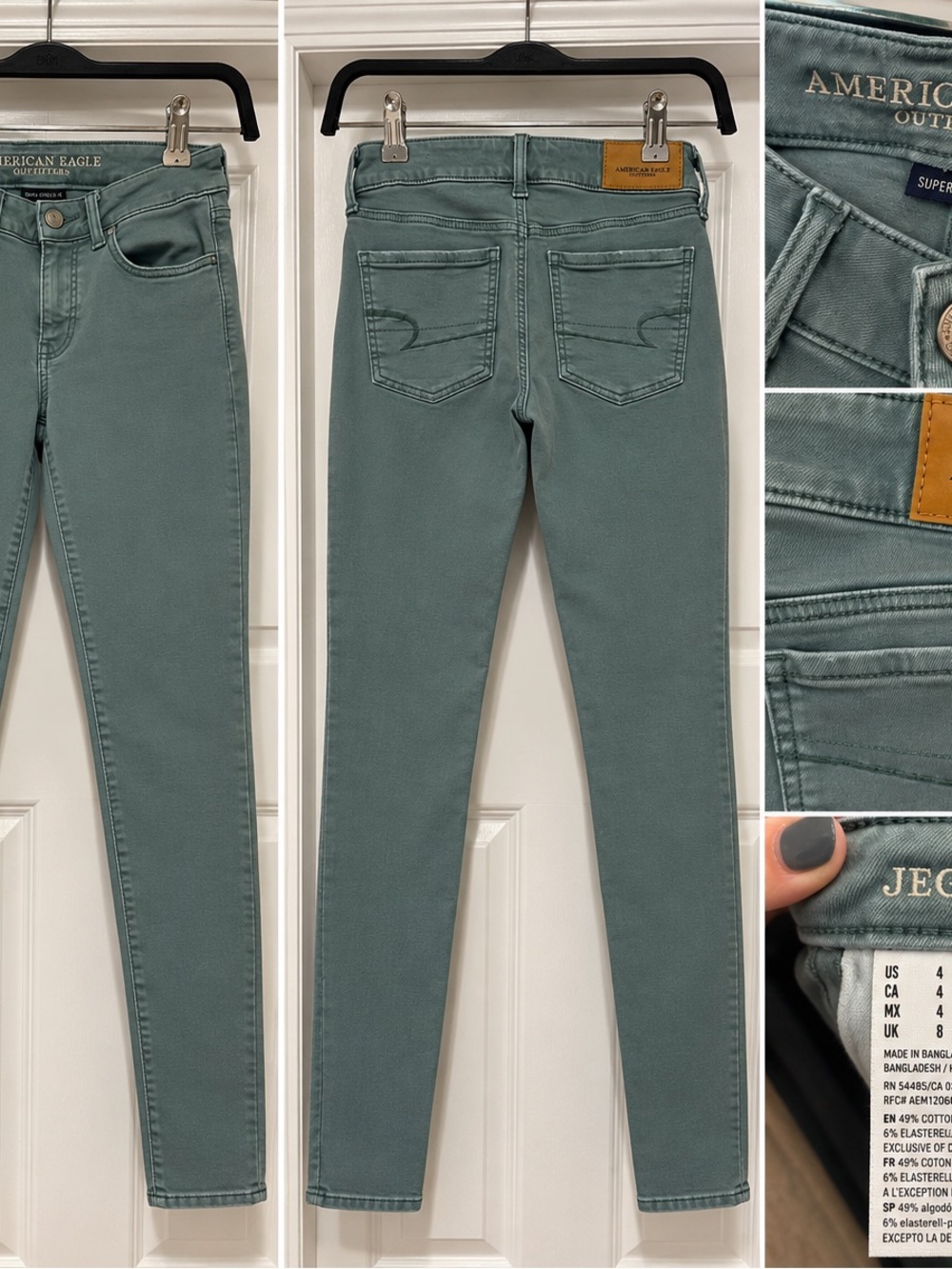 American Eagle Outfitters Sage Green Skinny Jeans